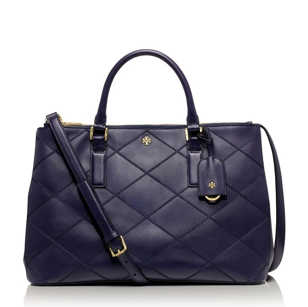 Tory Burch Robinson Stitched Double-Zip Tote